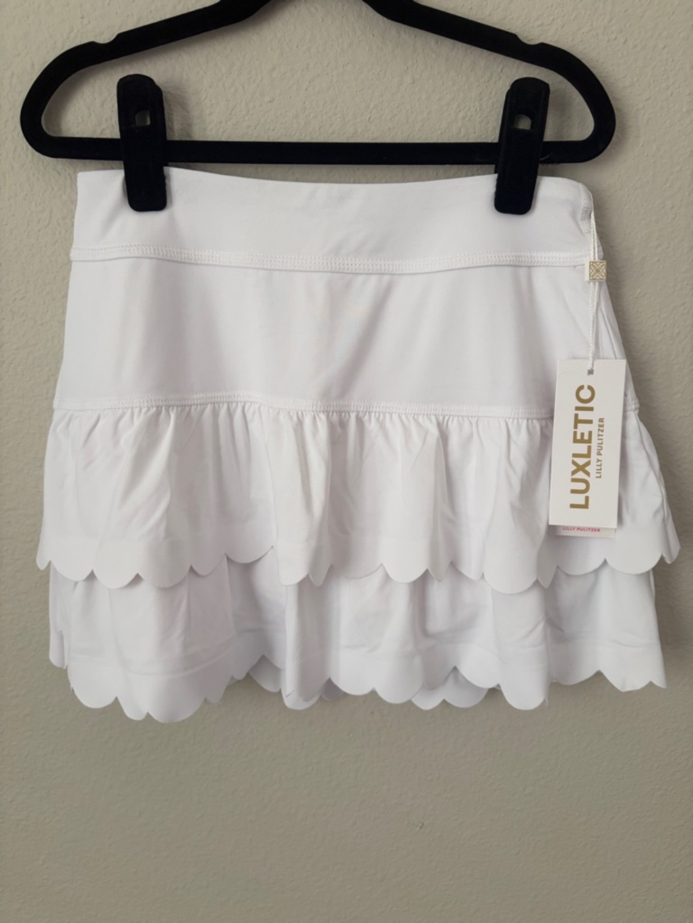 NWT Lilly Pulitzer XXS Miesha Scallop Skort UPF 50+ Resort White